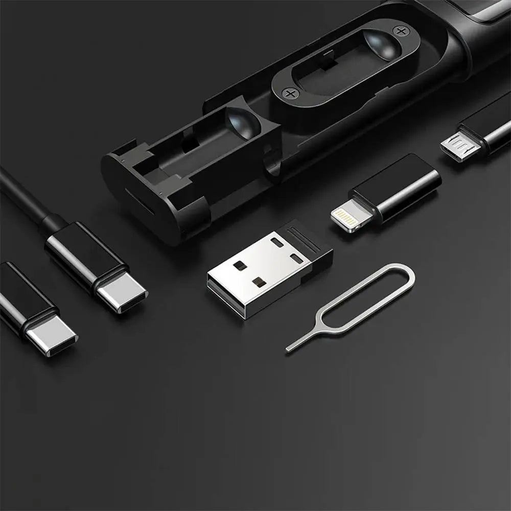 Kit d'Accessoires Mcdodo WF-1720 (Connecteur USB-C + USB + Lightning + MicroUSB) Noir