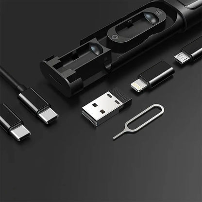 Kit d'Accessoires Mcdodo WF-1720 (Connecteur USB-C + USB + Lightning + MicroUSB) Noir