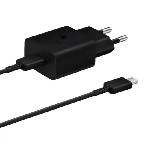 Chargeur Secteur USB-C Samsung 15W 2A avec Câble USB-C vers USB-C (1m) EP-T1510XBEGEU Noir