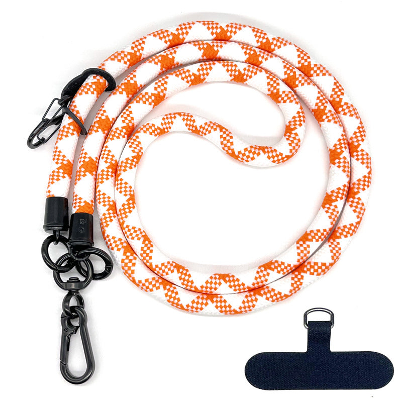 Cordon de téléphone en corde d’escalade 10 mm avec joint, bandoulière réglable pour téléphone portable et appareil photo, sangle anti-perte pour le cou