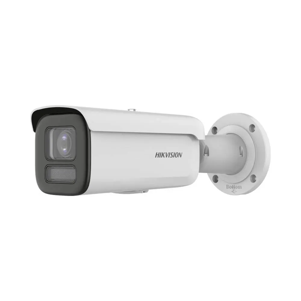 Caméra de Surveillance IA Hikvision DS-2CD2647G2HT-LIZS Bullet 4MP Smart Hybrid Light, ColorVu & AcuSense Blanc