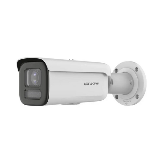 Caméra de Surveillance IA Hikvision DS-2CD2647G2HT-LIZS Bullet 4MP Smart Hybrid Light, ColorVu & AcuSense Blanc