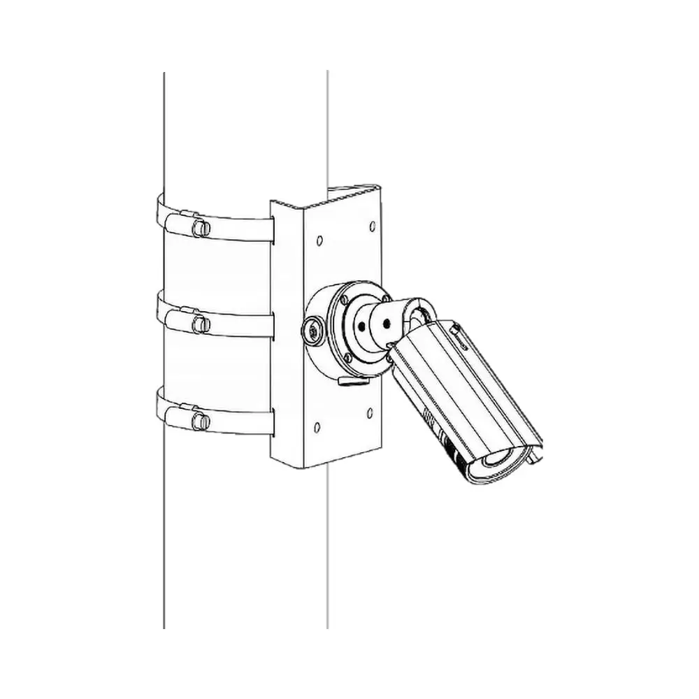 Support Poteau pour Caméra de Surveillance Hikvision Dome, Tourelle, Bullet & Mini Bullet DS-1275ZJ-SUS Blanc