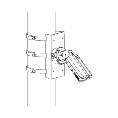 Support Poteau pour Caméra de Surveillance Hikvision Dome, Tourelle, Bullet & Mini Bullet DS-1275ZJ-SUS Blanc