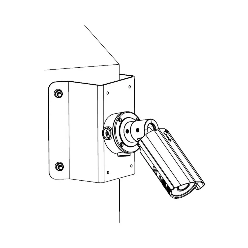 Support d'Angle pour Caméra de Surveillance Hikvision Dome, Tourelle, Bullet & Mini Bullet DS-1276ZJ-SUS Blanc