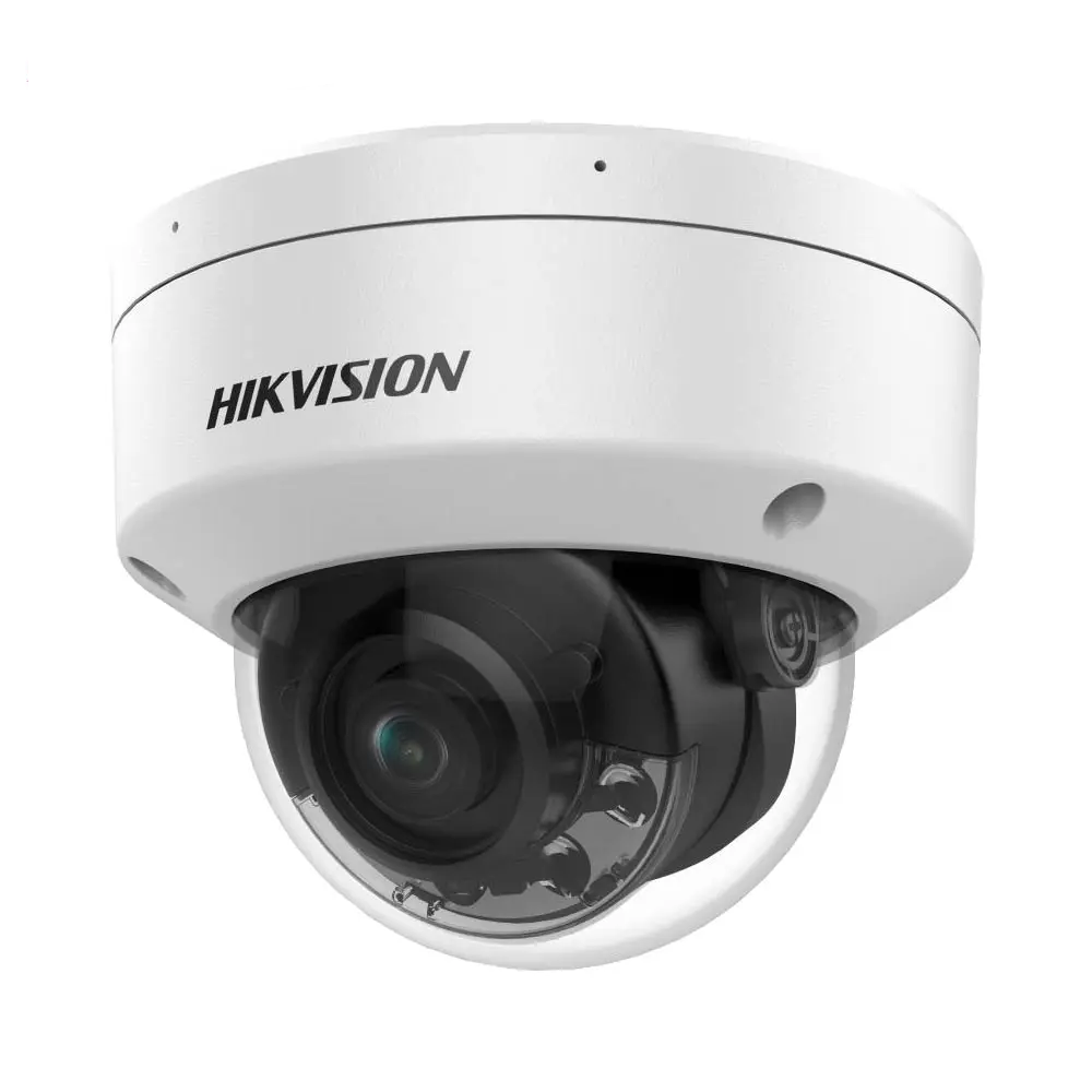 Caméra de Surveillance IA Hikvision DS-2CD2187G2H-LISU (4mm) Dome 8MP Smart Hybrid Light, ColorVu & AcuSense Blanc