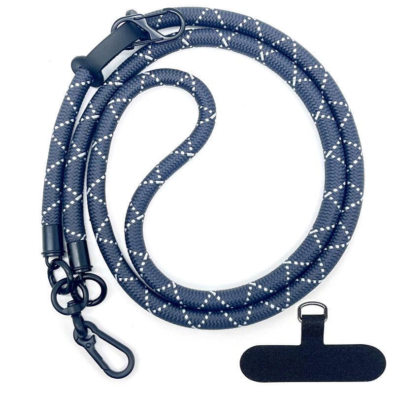 Cordon de téléphone en corde d’escalade 10 mm avec joint, bandoulière réglable pour téléphone portable et appareil photo, sangle anti-perte pour le cou