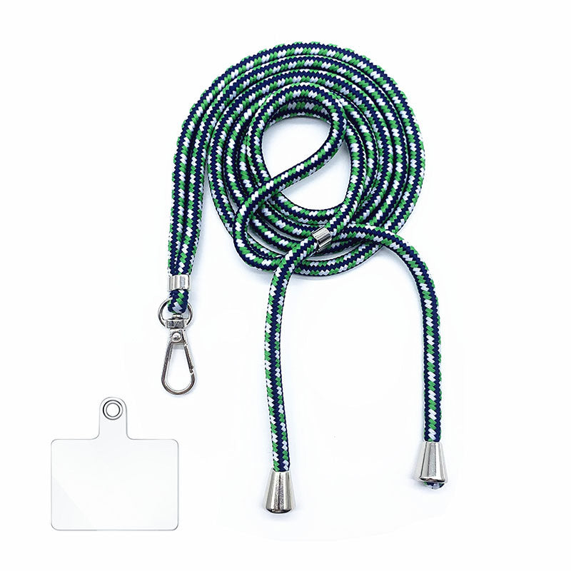 Cordon bandoulière en nylon 6 mm avec autocollants pour coque de téléphone