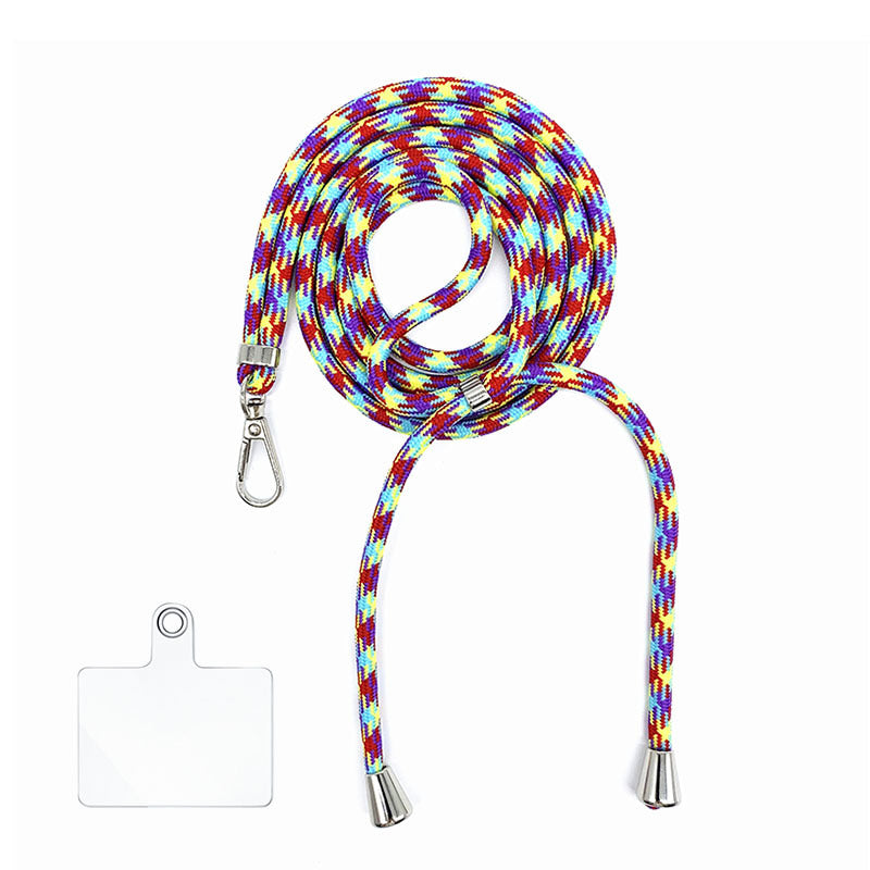 Cordon bandoulière en nylon 6 mm avec autocollants pour coque de téléphone
