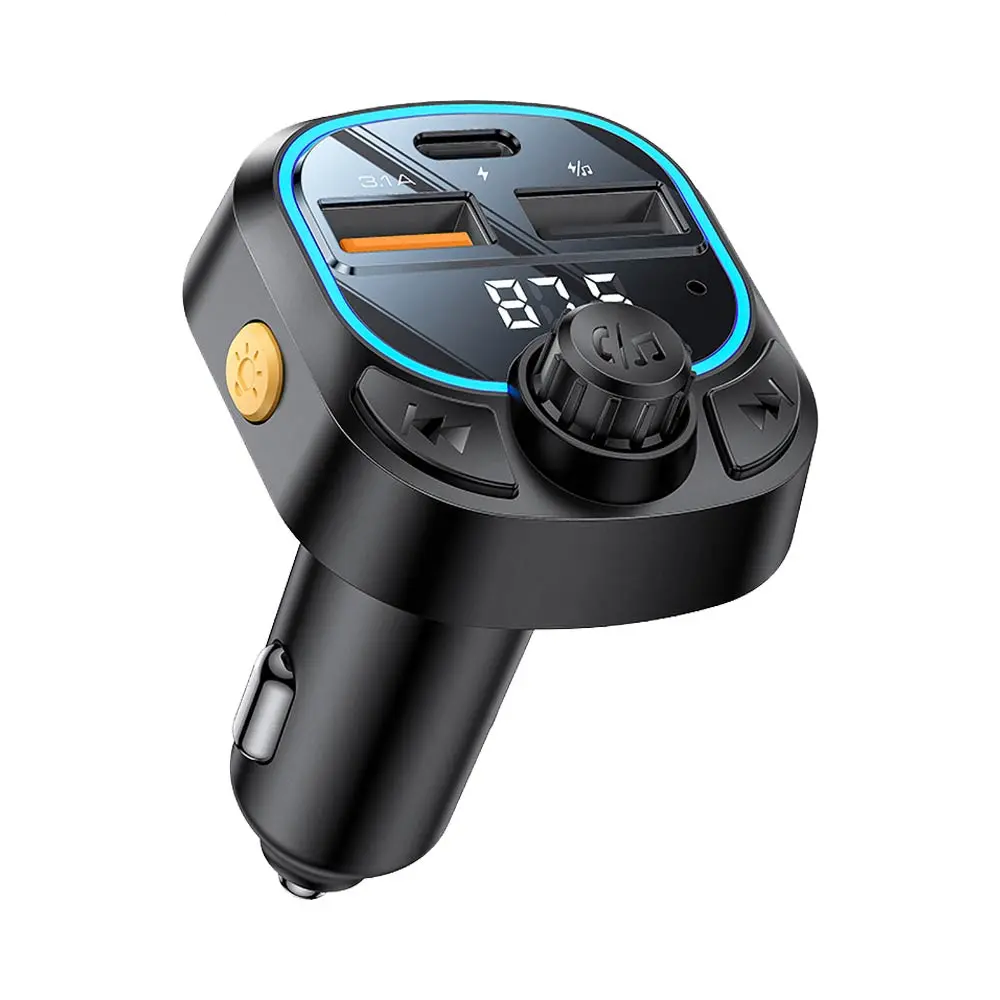 Transmetteur FM Bluetooth & Chargeur Voiture Yesido Y70 15W Noir