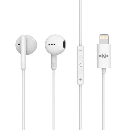 Écouteurs Filaires Lightning CONNECT MC-EFBL01 Bluetooth Blanc