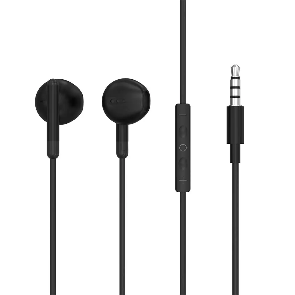 Écouteurs Filaires Jack 3.5mm CONNECT MC-EFNJ01 Bulk x10 Noir