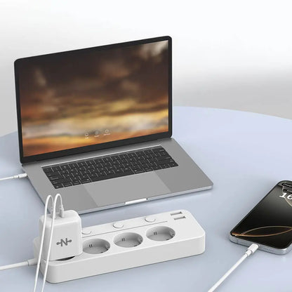 Chargeur Secteur GaN CONNECT MC-CBDC45W (2x USB-C) 45W Blanc