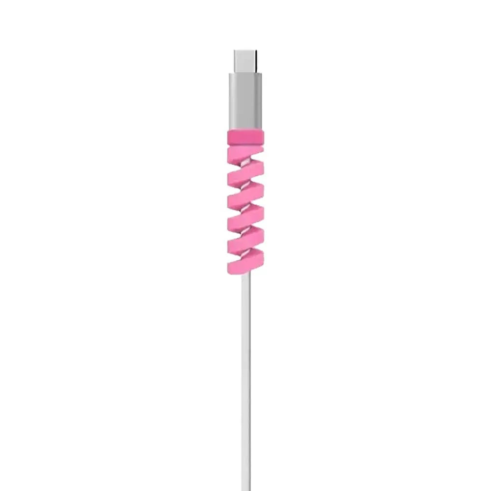 Protection pour Câble en Silicone (x4) Rose