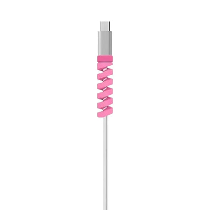 Protection pour Câble en Silicone (x4) Rose