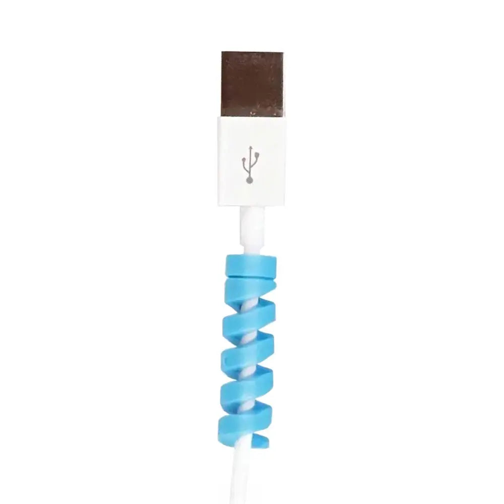 Protection pour Câble en Silicone (x4) Bleu