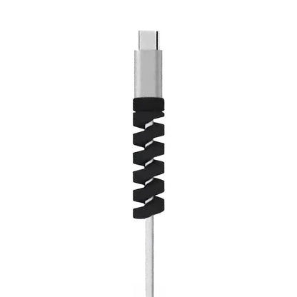 Protection pour Câble en Silicone (x4) Noir