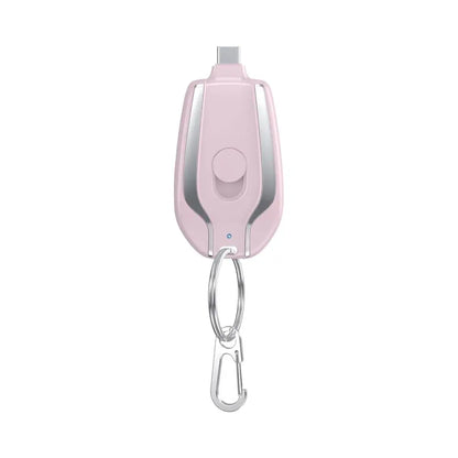 Batterie Externe Power Bank Porte Clé USB-C 1500mAh Rose