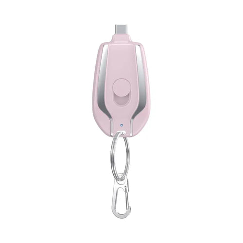 Batterie Externe Power Bank Porte Clé USB-C 1500mAh Rose