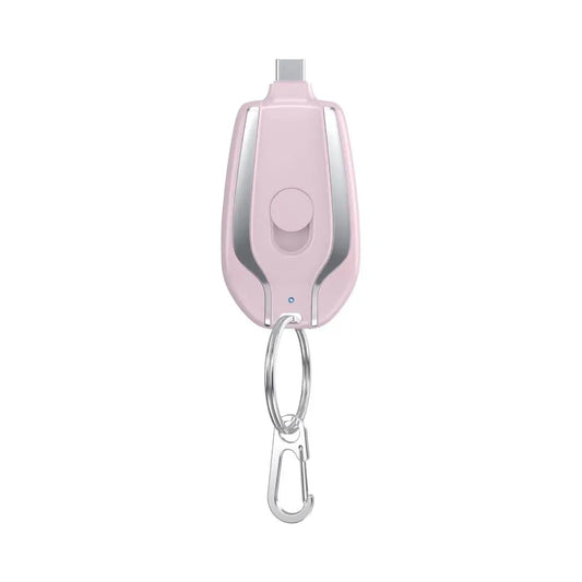 Batterie Externe Power Bank Porte Clé USB-C 1500mAh Rose