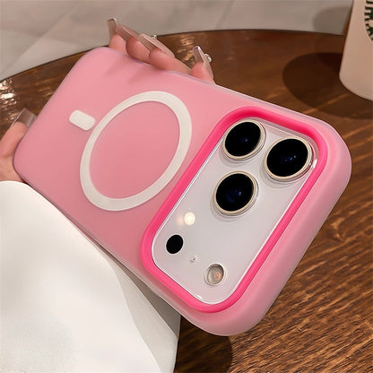 Coque magnétique 2-en-1 en gel givré pour iPhone 17 Pro Max, simple et résistante aux chutes