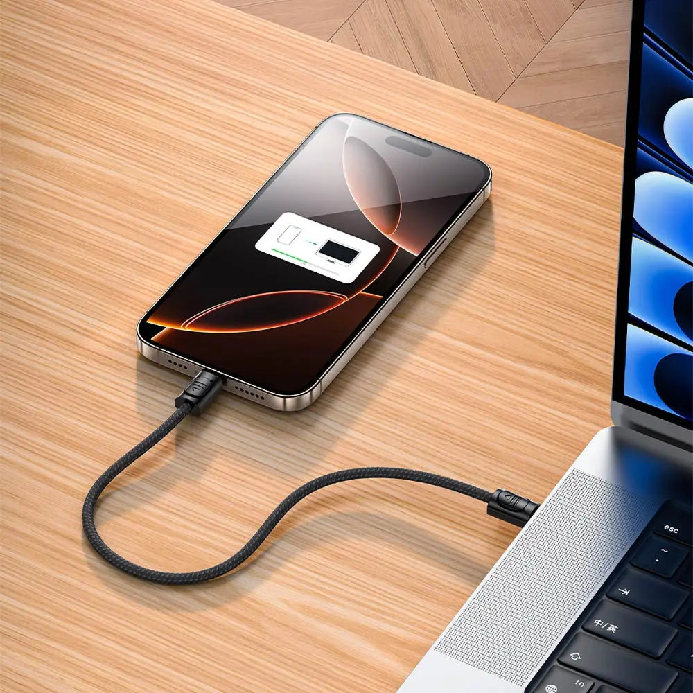 Câble Data USB-C vers USB-C Yesido CA177 Porte Clé Charge Rapide 60W Noir