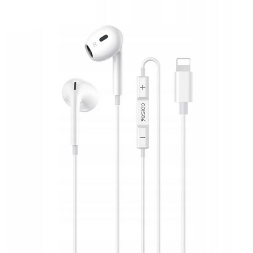 Écouteurs Filaires Lightning Yesido YH51 Appels HD Blanc
