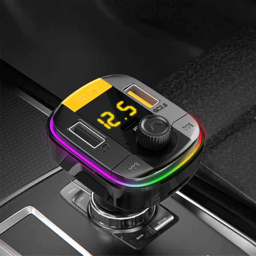 Transmetteur FM Bluetooth & Chargeur Voiture Yesido Y45 20W Noir