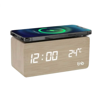 Réveil avec Charge à Induction T'nb Beige