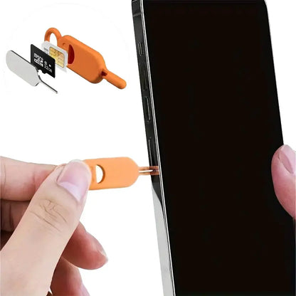 Porte-Clés de Rangement SIM & SD avec Extracteur Orange