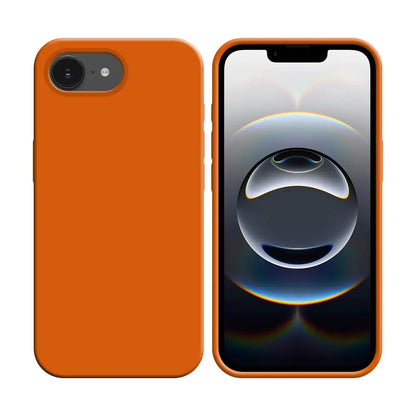 Coque Silicone Compatible pour Apple iPhone 16e & iPhone 17e Orange