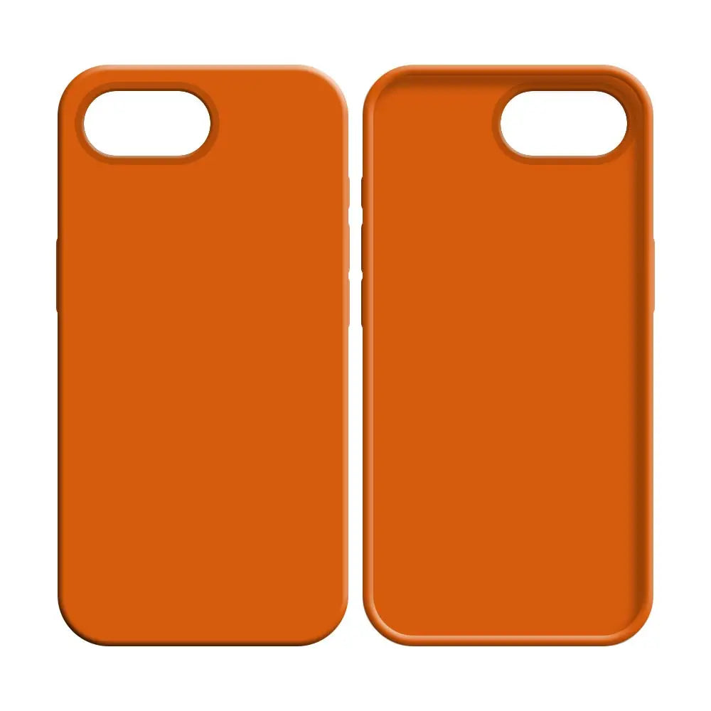 Coque Silicone Compatible pour Apple iPhone 16e & iPhone 17e Orange