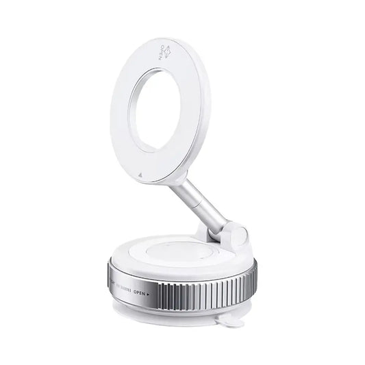 Support Smartphone Magnétique Magnétique avec Fixation Ventouse Blanc