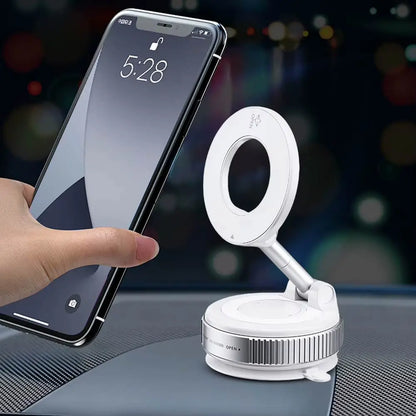Support Smartphone Magnétique Magnétique avec Fixation Ventouse Blanc