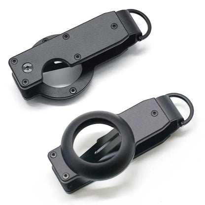 Porte-Clés avec Emplacement Airtag en Carbonne Gris
