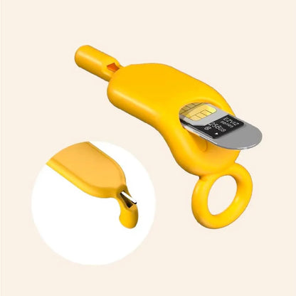 Porte-Clés de Rangement SIM & SD avec Extracteur Orange