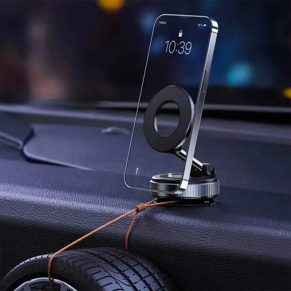 Support Smartphone Magnétique Magnétique avec Fixation Ventouse Blanc
