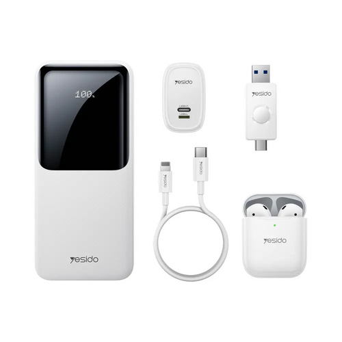 Kit d'Accessoires Yesido CG10 5 en 1 Blanc