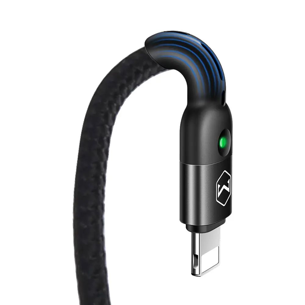 Câble Data USB vers Lightning Mcdodo CA-6410 (avec LED) 1.8m Noir