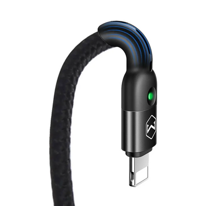 Câble Data USB vers Lightning Mcdodo CA-6410 (avec LED) 1.8m Noir