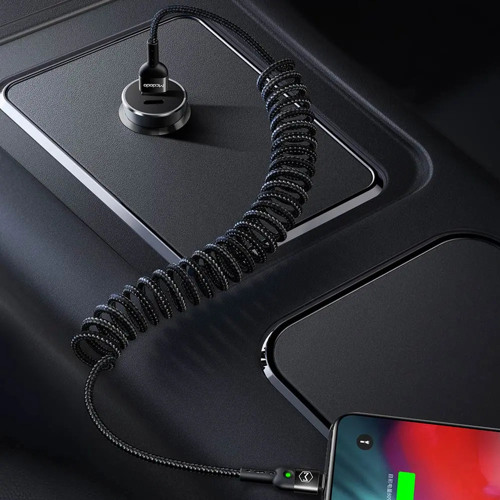 Câble Data USB vers Lightning Mcdodo CA-6410 (avec LED) 1.8m Noir