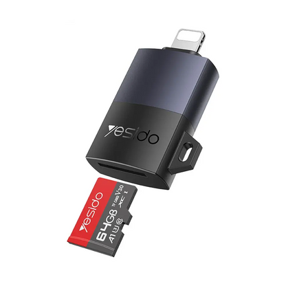Lecteur de Carte Yesido GS38 OTG Lightning Noir