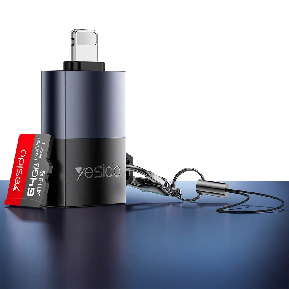 Lecteur de Carte Yesido GS38 OTG Lightning Noir