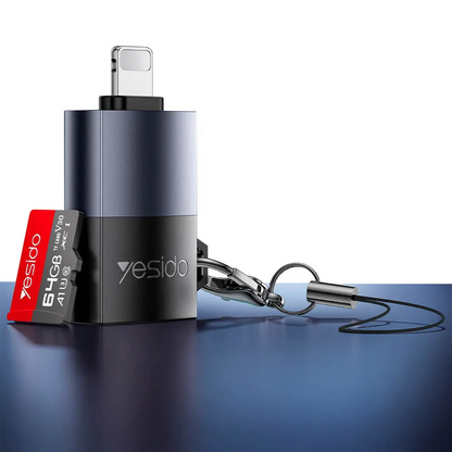 Lecteur de Carte Yesido GS38 OTG Lightning Noir