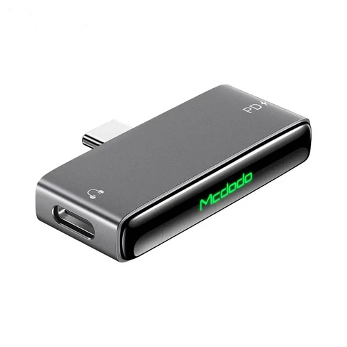 Adaptateur Convertisseur Mcdodo CA-7670 USB-C vers Double USB-C (Charge & Audio) 60W Noir