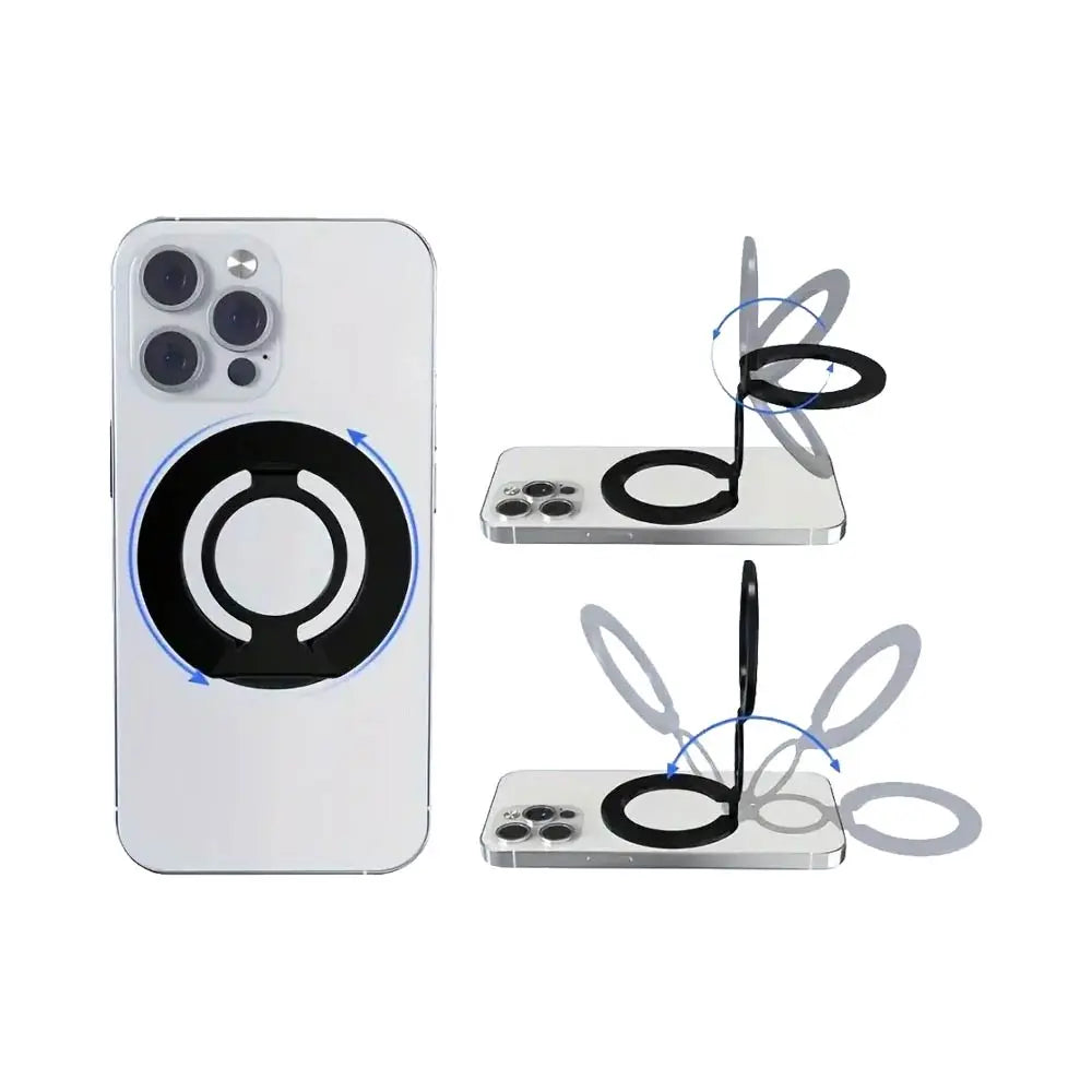 Support Smartphone Magnétique Magsafe Rotatif et Pliable Blanc
