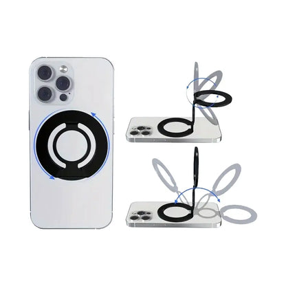 Support Smartphone Magnétique Magsafe Rotatif et Pliable Blanc