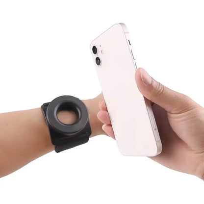 Support Smartphone Magnétique Universel pour Poignet Rotatif 360° Noir