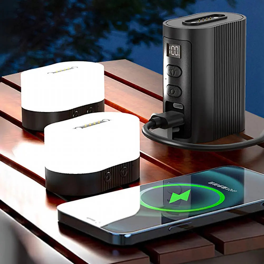 Lampe avec Batterie Externe Détachable Noir