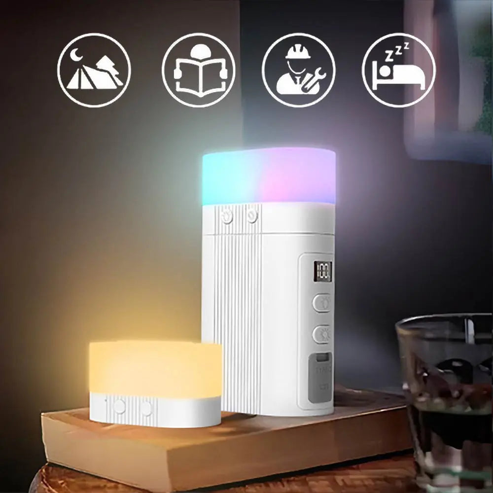Lampe avec Batterie Externe Détachable Noir